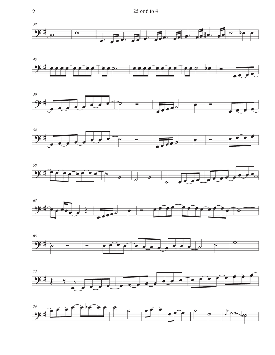 25 Or 6 To 4 Trombone Solo scores gallery preview page 2