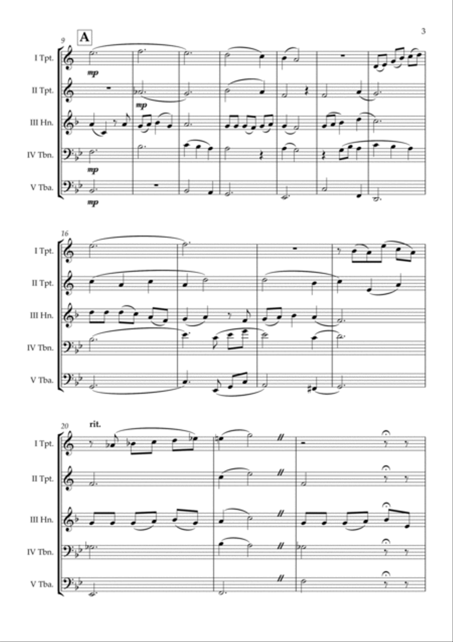 God Help The Outcasts God Help The Outcasts Brass Quintet scores gallery preview page 4