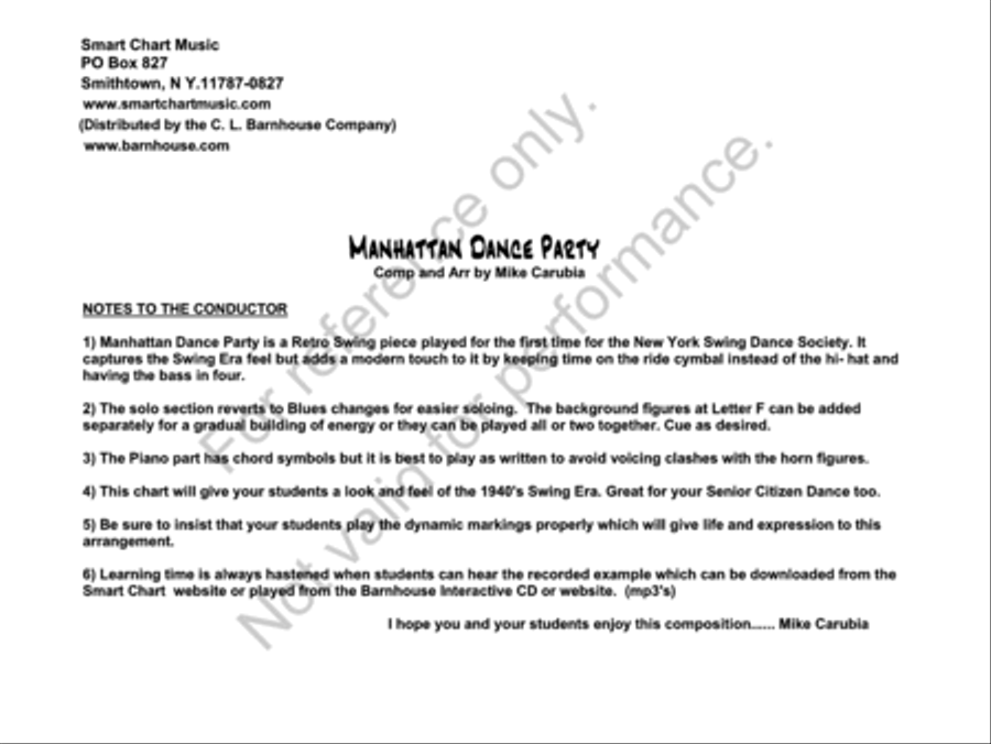 Manhattan Dance Party Jazz Ensemble scores gallery preview page 2