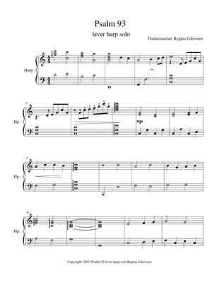 Psalm 93 lever harp solo