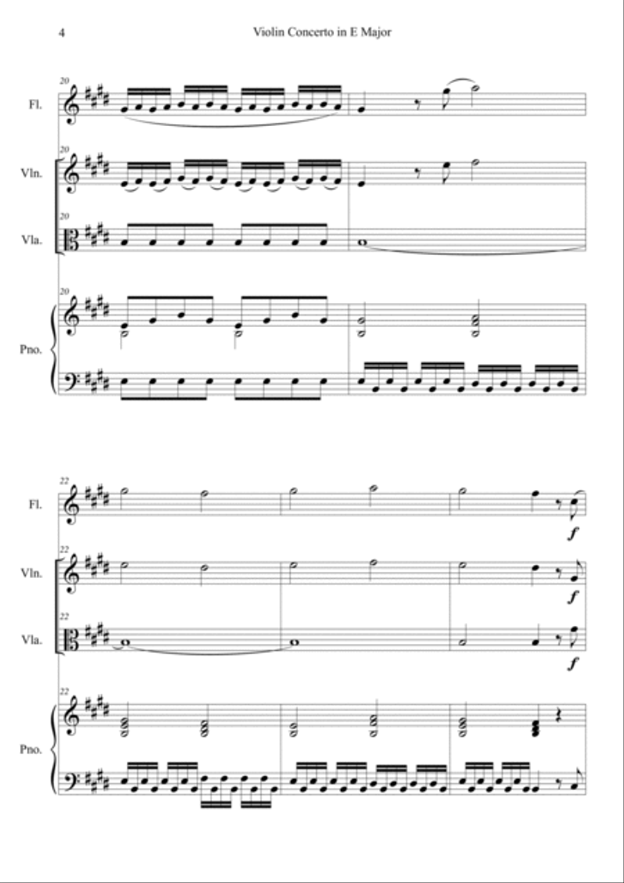 The Four Seasons - Spring (1st Movement) Short Version Viola scores gallery preview page 4