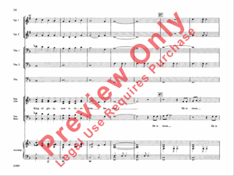 Risen Today! (An Easter Medley) Choir scores gallery preview page 15