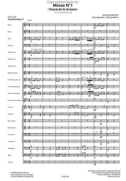 Messe 1 Chorale St Antoine Sur Un Theme de Haydn image number null