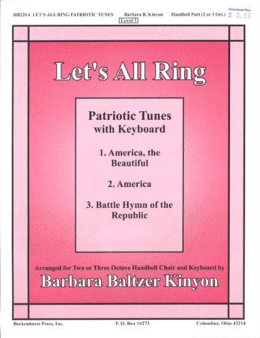 Let's All Ring Patriotic Tunes -handbell part Handbell Choir scores gallery preview page 1
