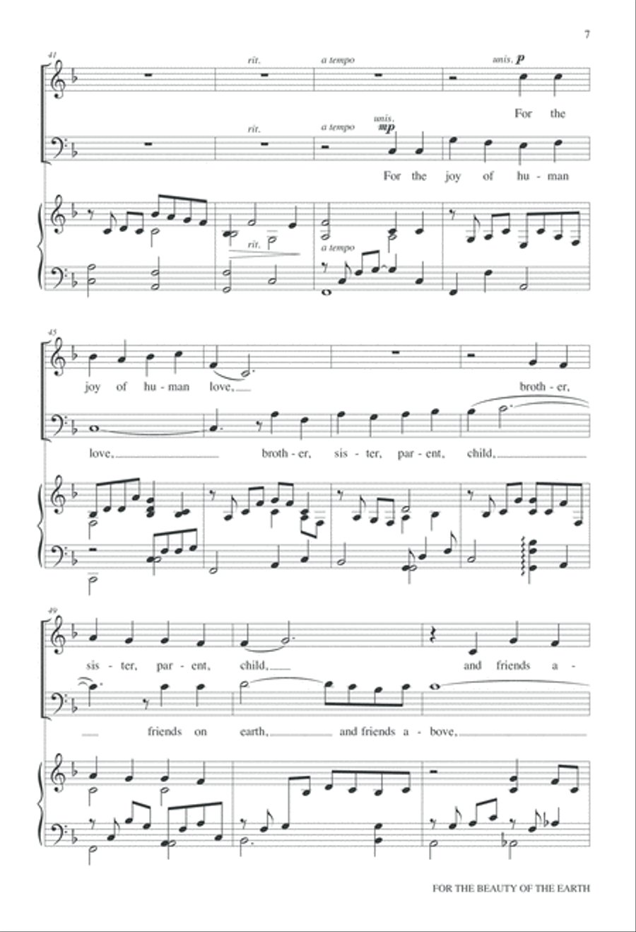 For the Beauty of the Earth 4-Part scores gallery preview page 8