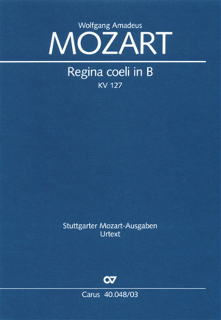 Regina coeli in B-Flat Major, K. 127 4-Part scores gallery preview page 1