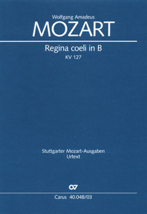 Book cover for Regina coeli in B-Flat Major, K. 127