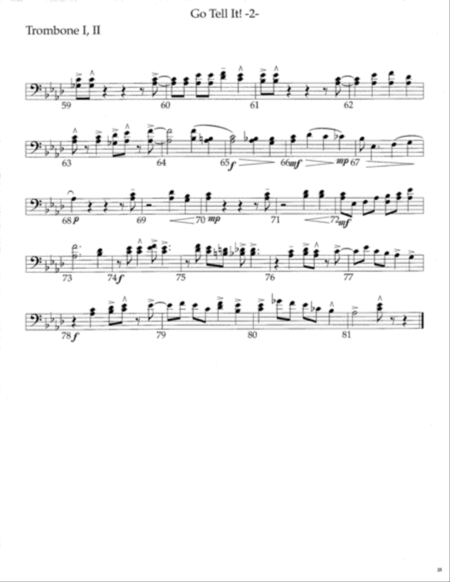 Go Tell It! SSATB scores gallery preview page 26