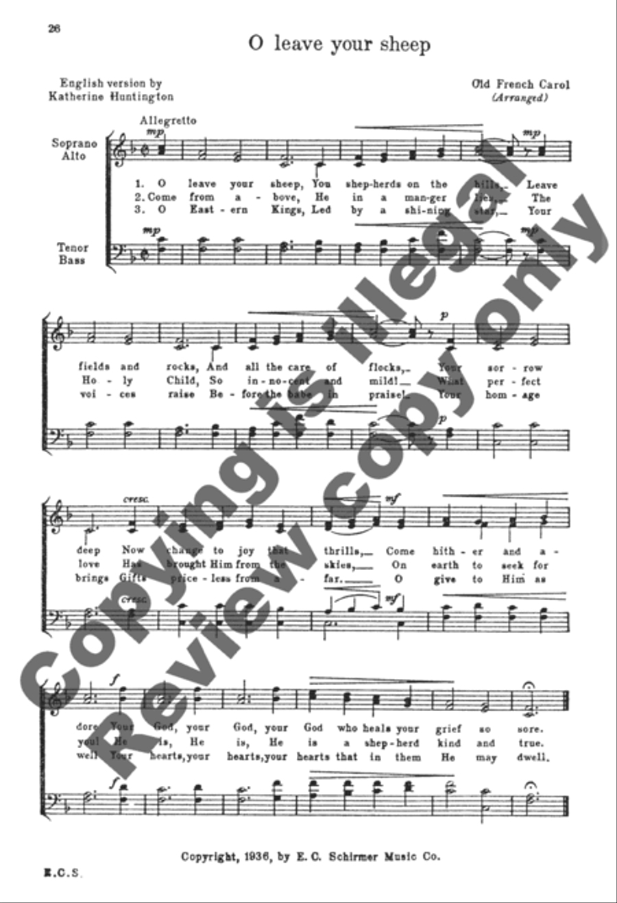 National Christmas Carols 4-Part scores gallery preview page 28