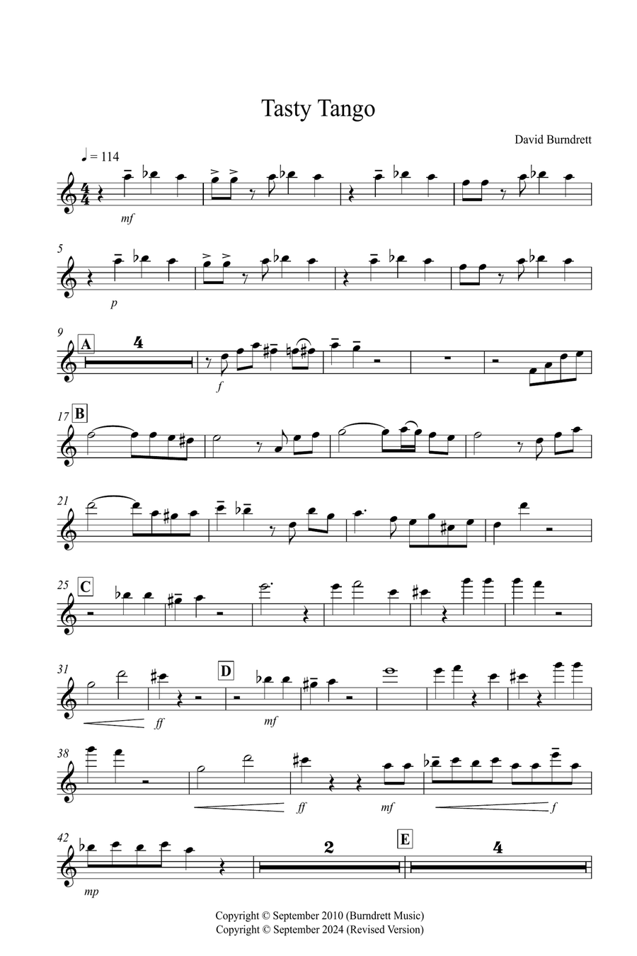 Tasty Tango for Flute Quartet Flute Quartet scores gallery preview page 5
