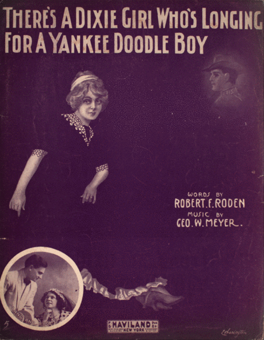 There's a Dixie Girl Who's Longing For a Yankee Doodle Boy Voice scores gallery preview page 1