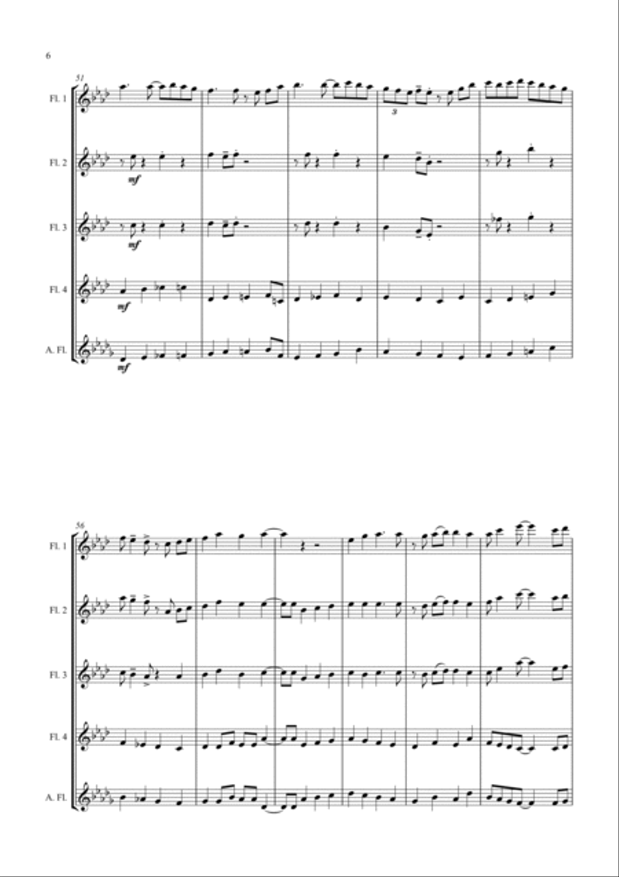 That Christmas Swing Thing - for Flute Quartet Flute Quartet scores gallery preview page 6