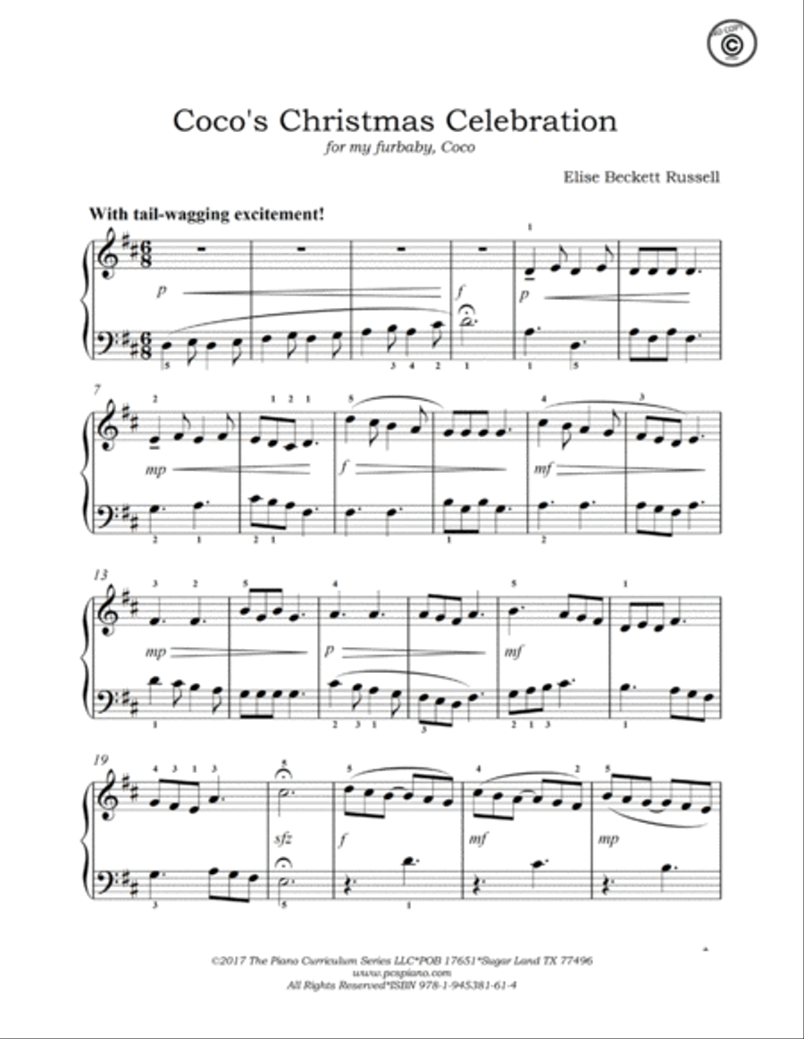 Coco's Christmas Celebration Piano Solo scores gallery preview page 2