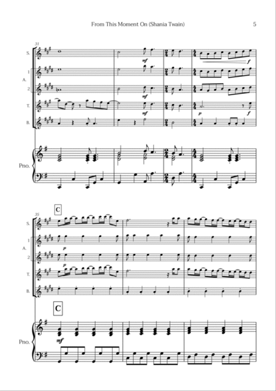 From This Moment On Tenor Saxophone scores gallery preview page 5