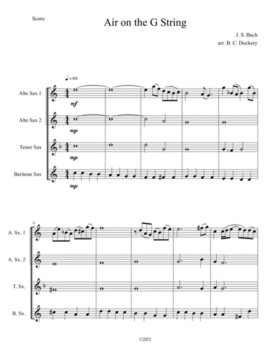 20 Classical Themes for Saxophone Quartet: Volume 1 image number null