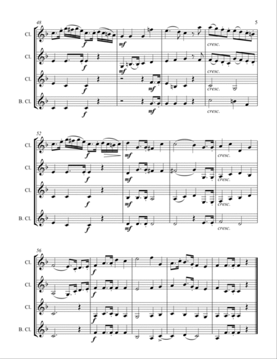 Military March Woodwind Quartet scores gallery preview page 5