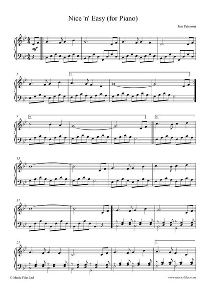 Nice'n'Easy - for Piano Solo image number null