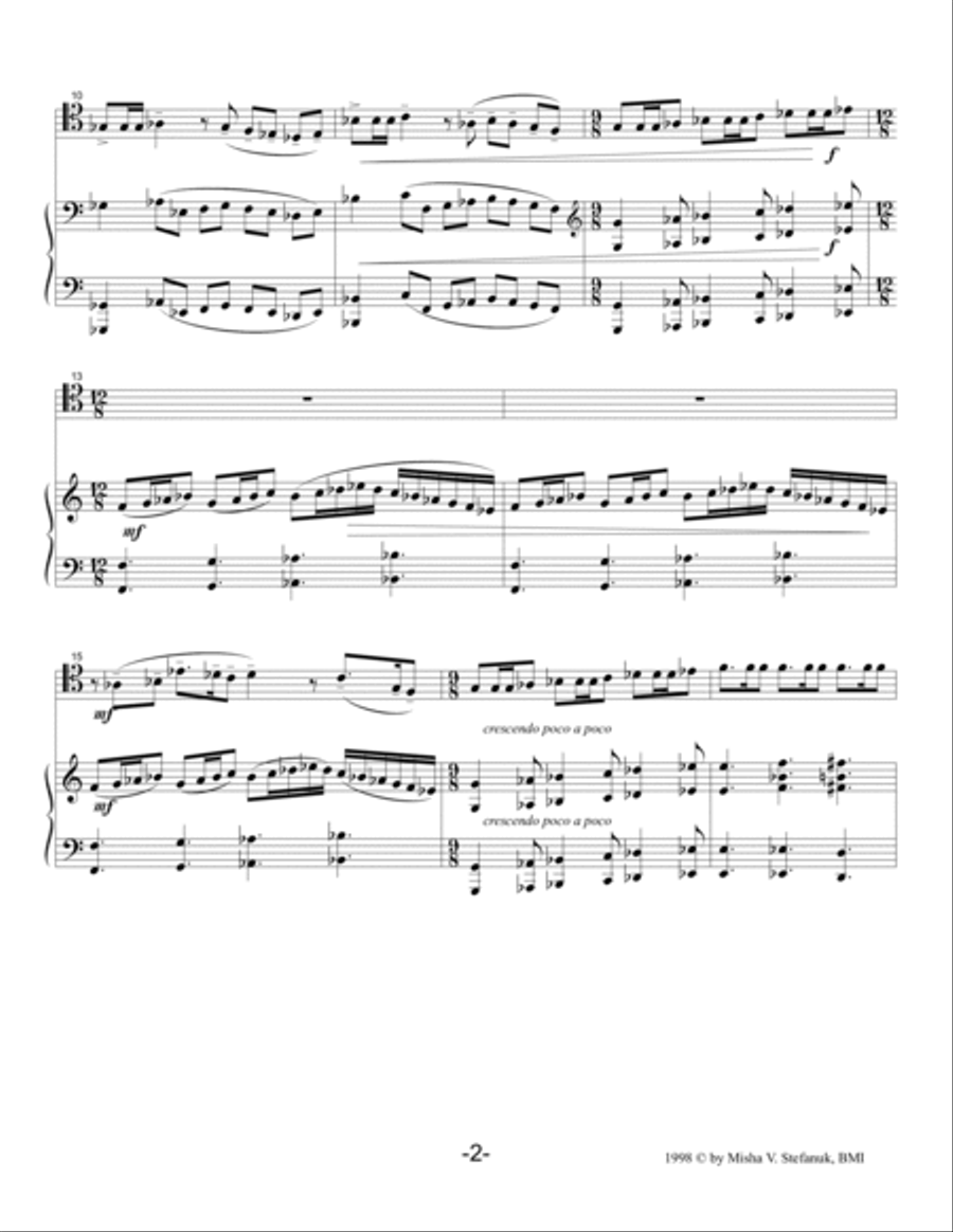 Sonata for Trombone and Piano op.68 Piano Accompaniment scores gallery preview page 3