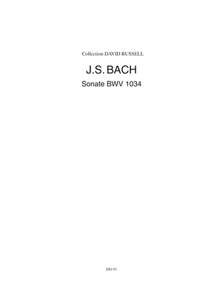Book cover for Sonate BWV 1034