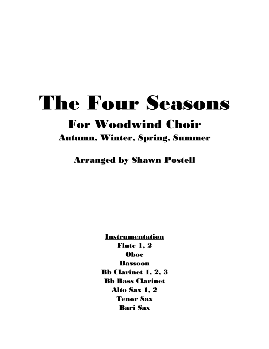 The Four Seasons The Four Seasons Woodwind Ensemble scores gallery preview page 1