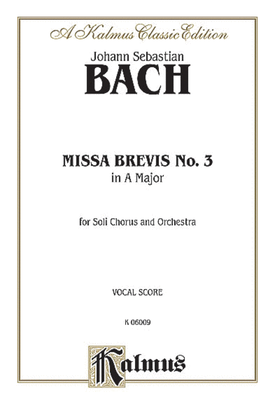 Book cover for Missa Brevis No. 3 in A Major
