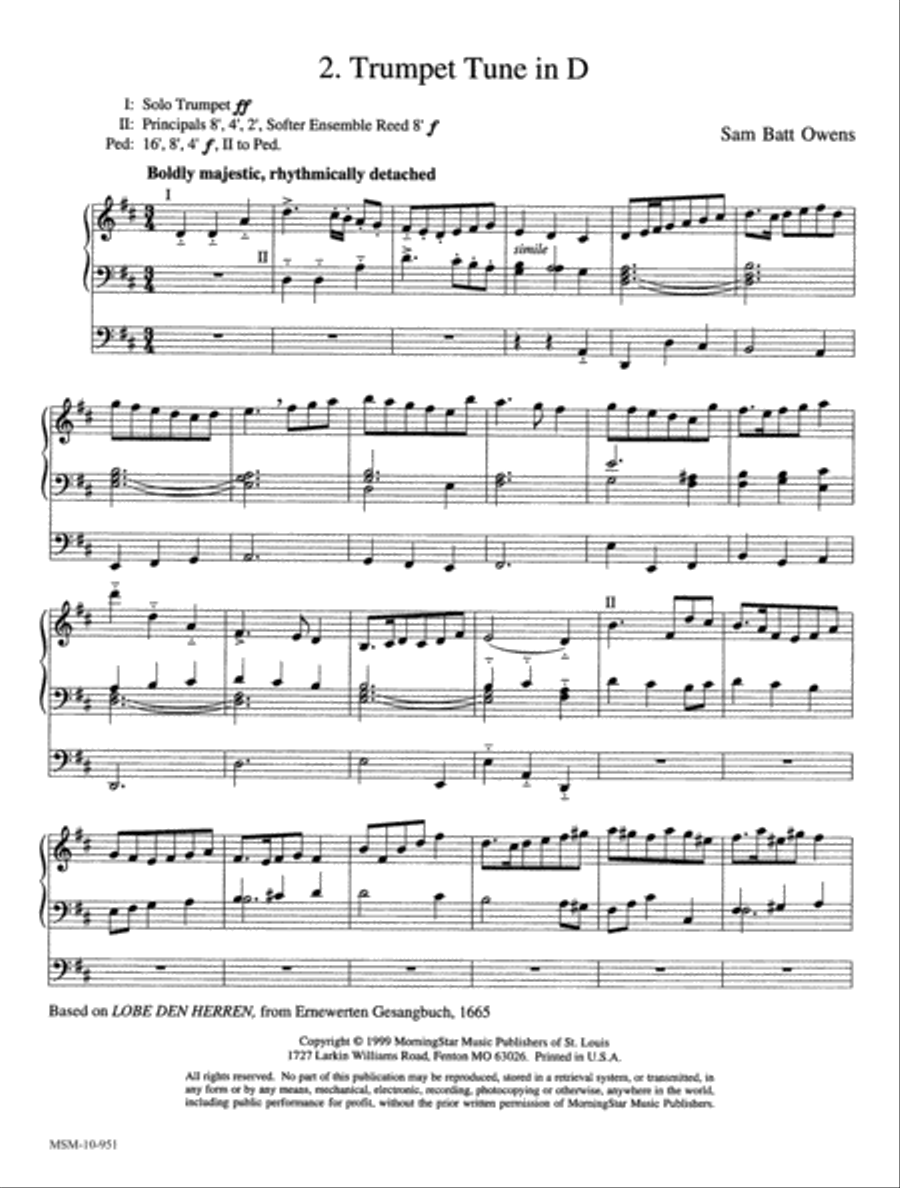 Two Trumpet Tunes Trumpet Duet scores gallery preview page 4
