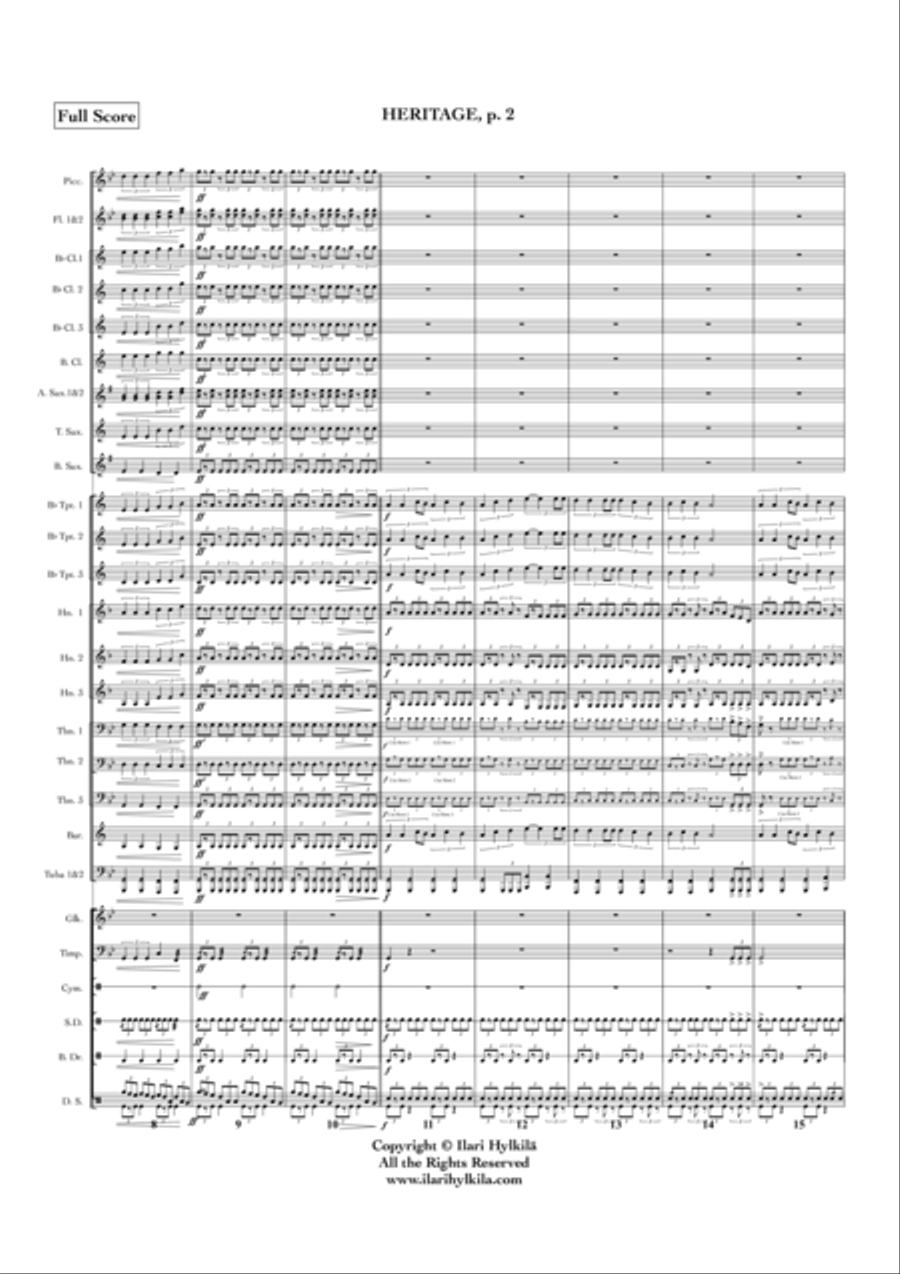 Heritage for marching band Concert Band scores gallery preview page 2