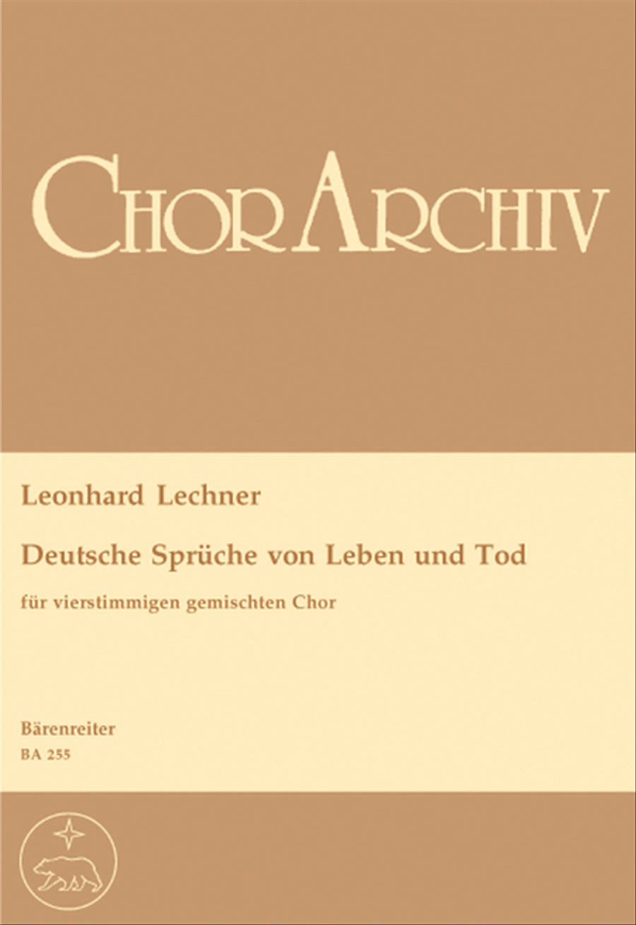 Deutsche Sprueche von Leben und Tod 4-Part scores gallery preview page 1