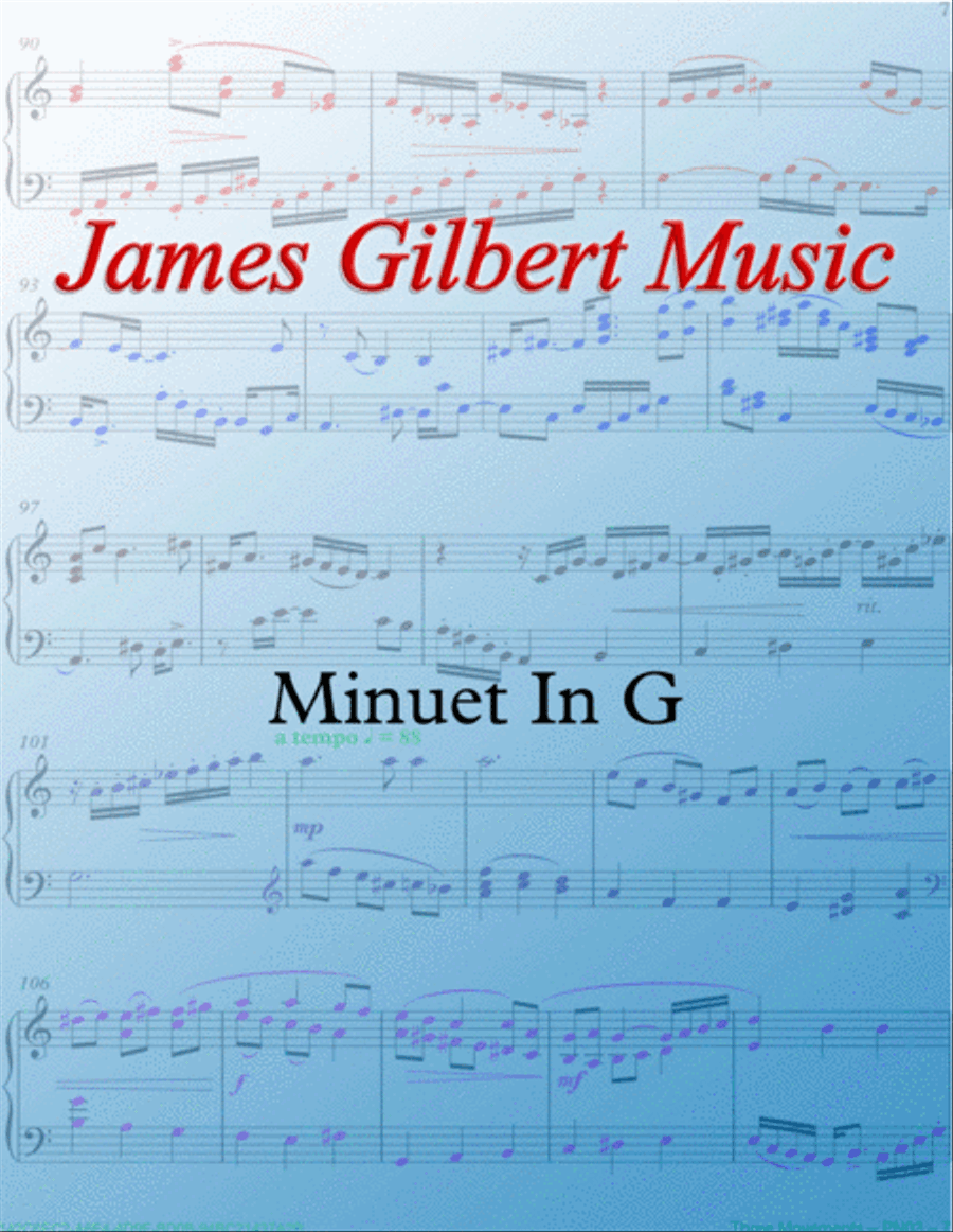 Minuet In G Piano Method scores gallery preview page 1