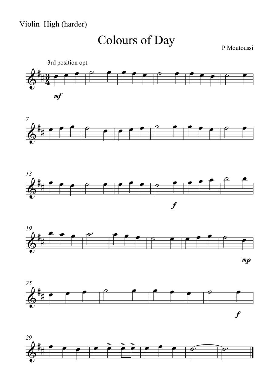 Colours of Day (for beginner strings) Chamber Orchestra scores gallery preview page 6