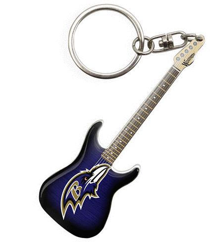 Baltimore Ravens Electric Guitar Keychain