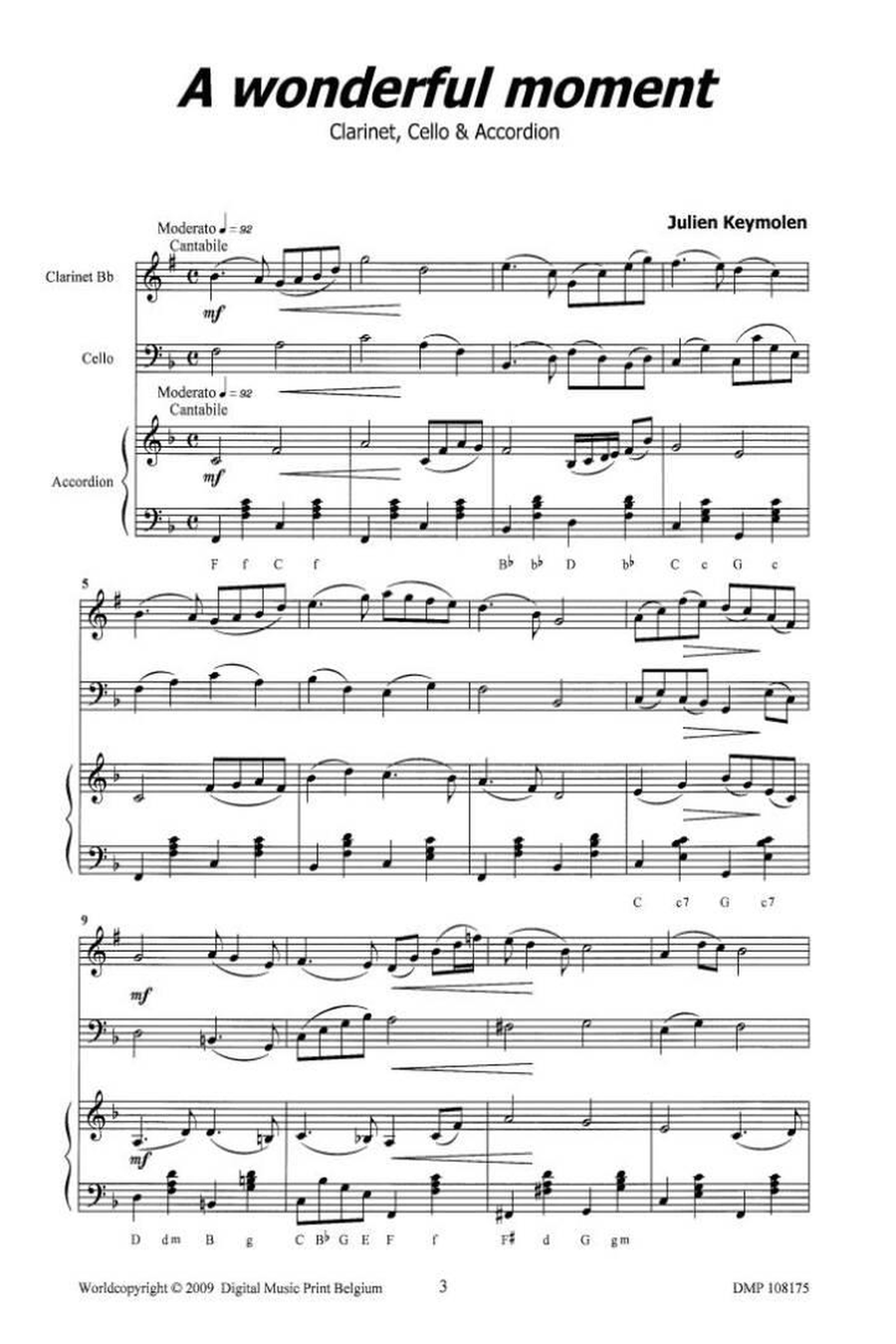 A Wonderful Moment Clarinet scores gallery preview page 2
