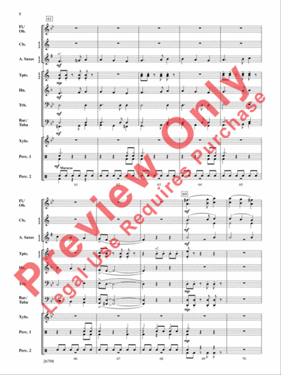 Misterioso Concert Band scores gallery preview page 9