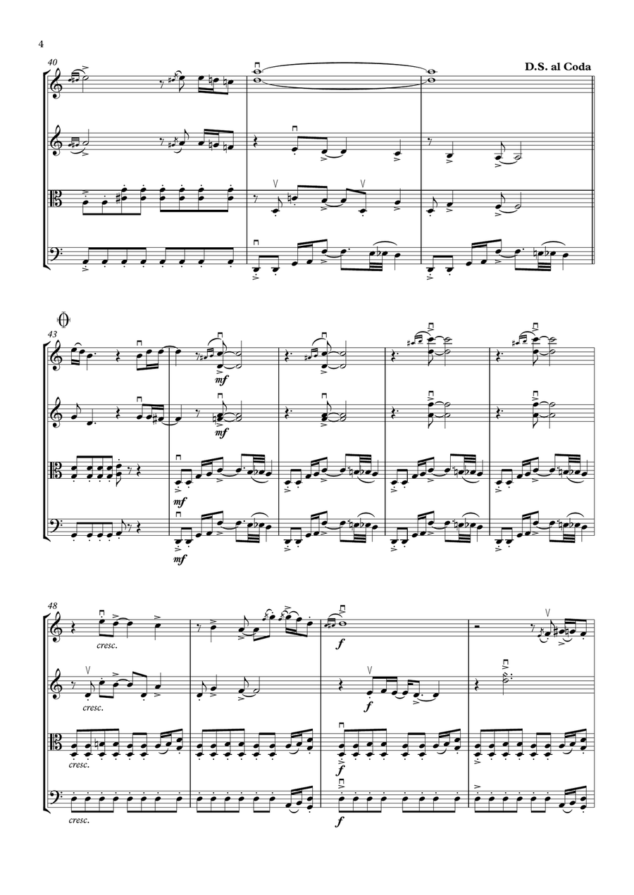 Come Together String Quartet scores gallery preview page 6