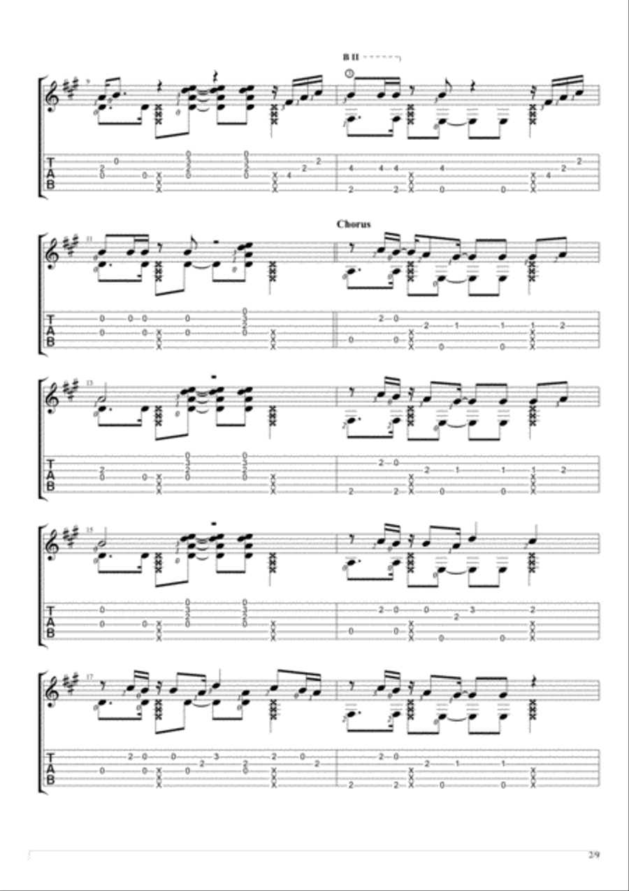 I Like Me Better Guitar Tablature scores gallery preview page 2