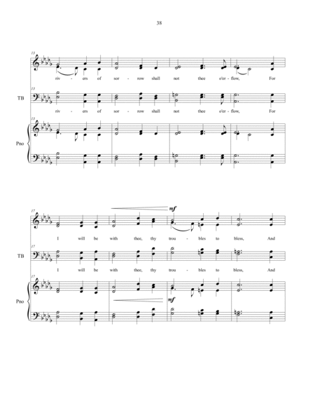 When Through the Deep Waters - SATB choir with piano accompaniment image number null