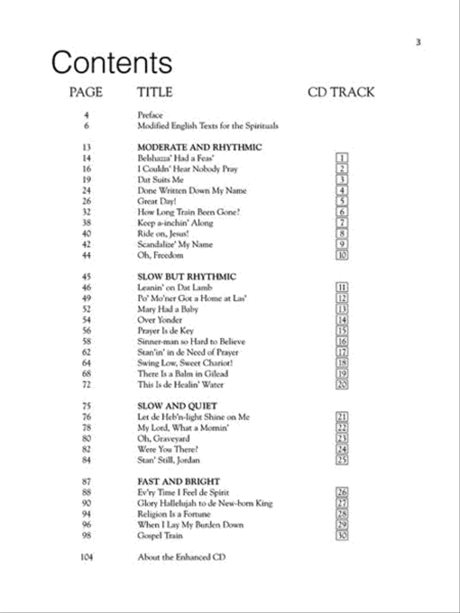 30 Spirituals