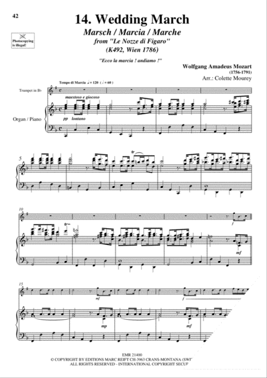 20 Greatest Wedding Solos Cornet scores gallery preview page 16