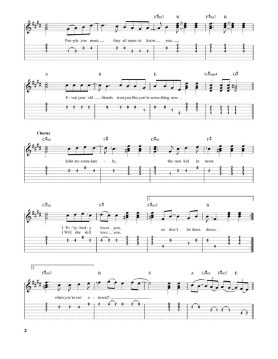 New Kid In Town Acoustic Guitar scores gallery preview page 2