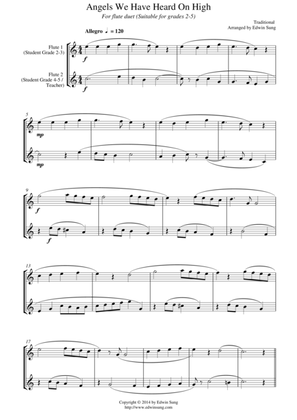 Angels We Have Heard On High (for flute duet, suitable for grades 2-6)