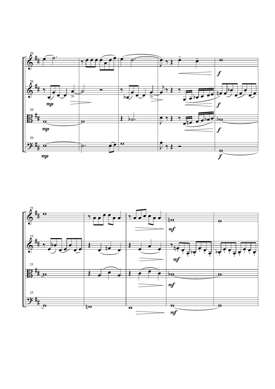 Do You Want To Build A Snowman? String Quartet scores gallery preview page 5