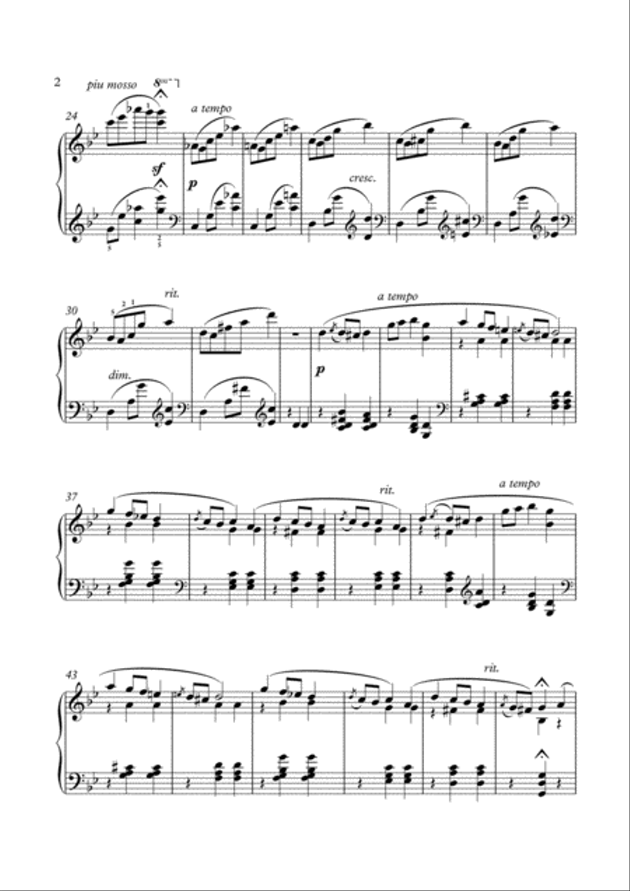 A mazurka by Alexander Scriabin Piano Solo scores gallery preview page 2