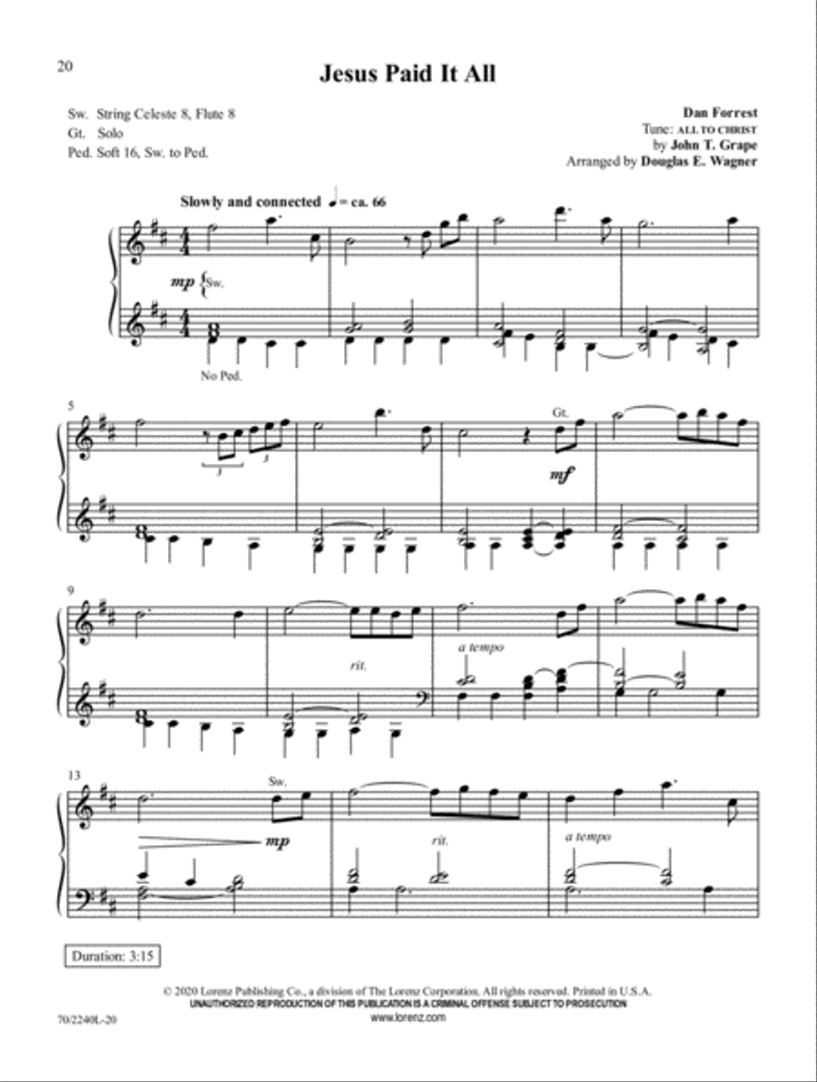 Music for Worship, Vol. 2 Organ Solo scores gallery preview page 7