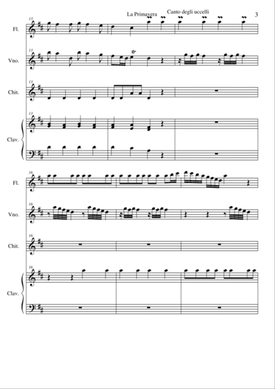 La primavera Small Ensemble scores gallery preview page 3