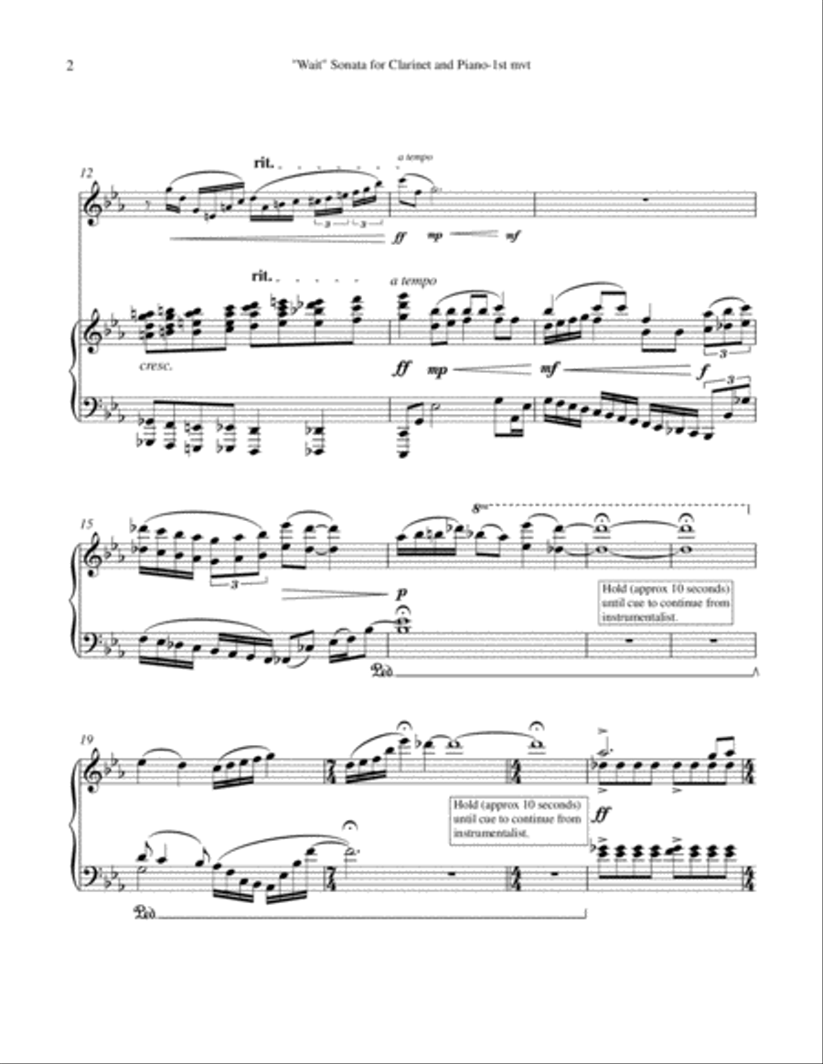 Bb Clarinet and Piano, 