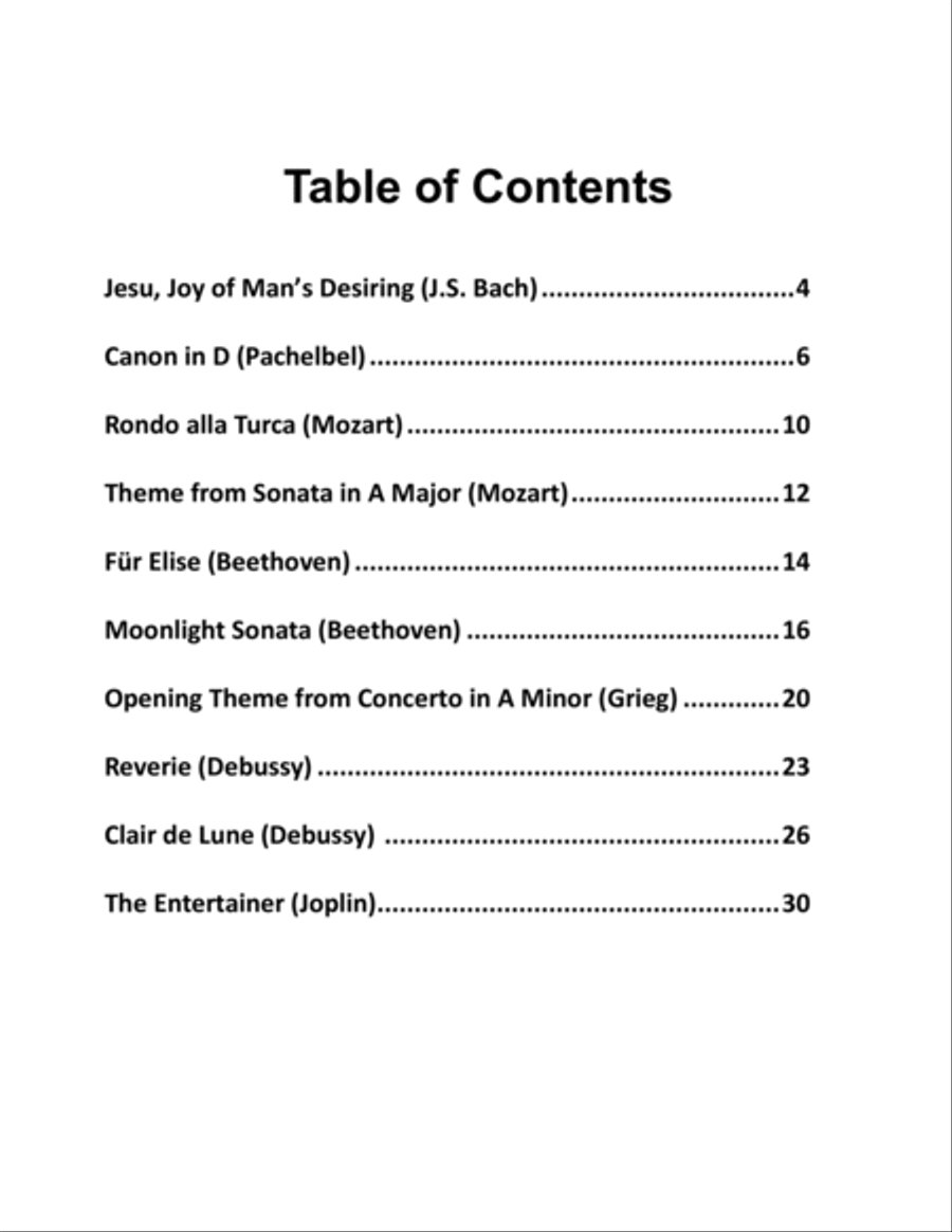 Intermediate Classical Favorites - 10 Arrangements for Early to Mid-Intermediate Pianists Piano Solo scores gallery preview page 3