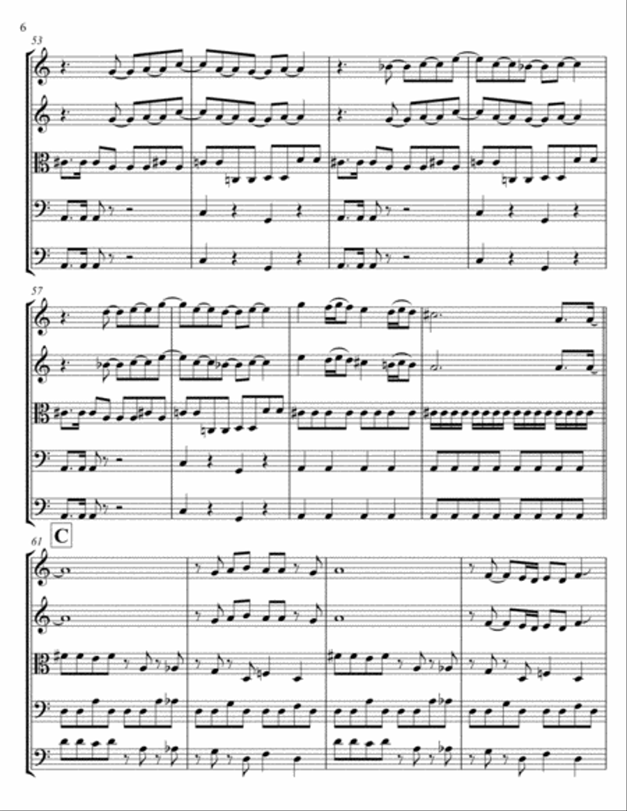 Sunshine Of Your Love String Quintet scores gallery preview page 6