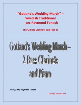 Gotland's Wedding March - Traditional - 2 Bass Clarinets and Piano
