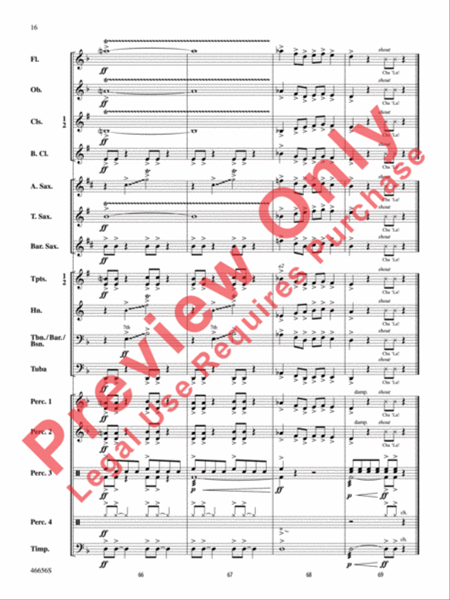 Cha'La Concert Band scores gallery preview page 17