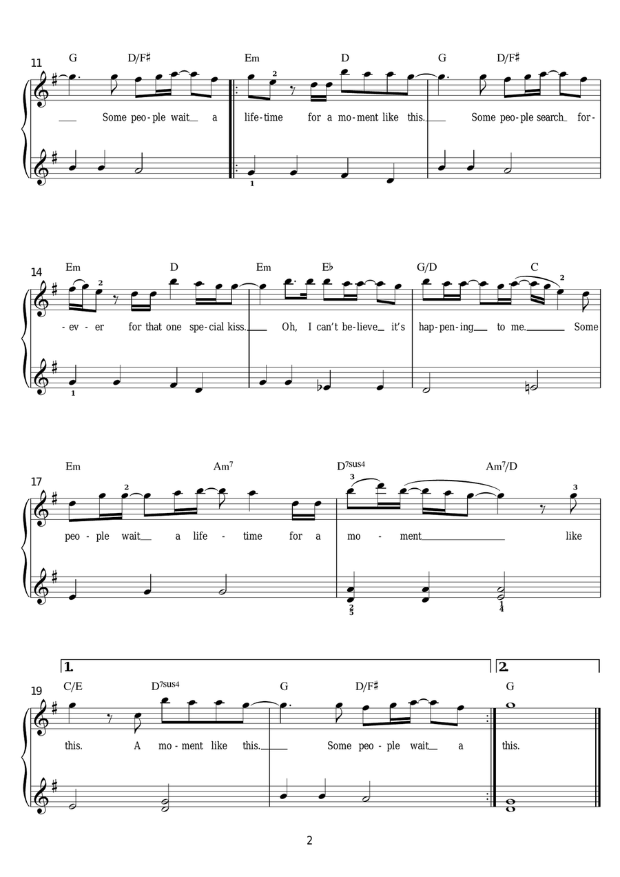 A Moment Like This A Moment Like This Piano Duet scores gallery preview page 2